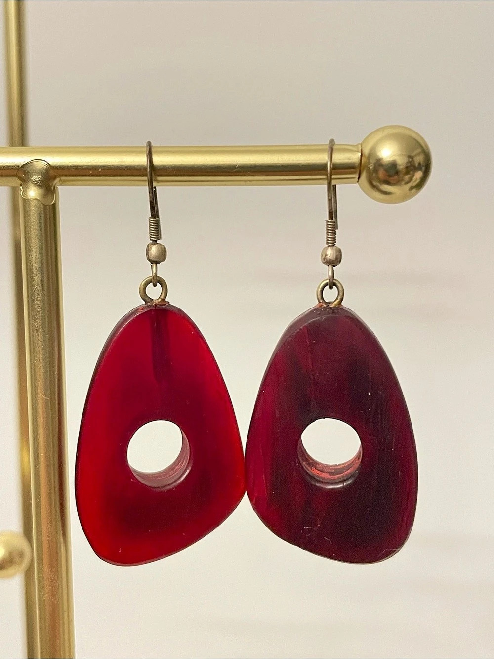 RW&CO. Red Resin Drop Earrings